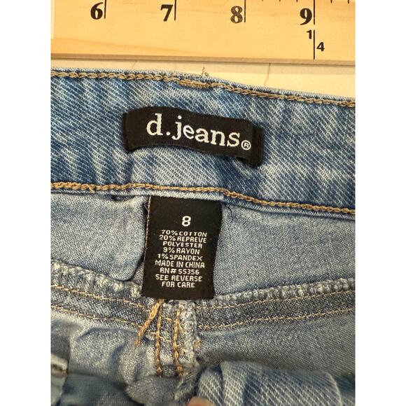 D.Jeans Size 8 Light Wash Stretch Straight Leg Jeans | Casual Everyday Denim - Picture 5 of 7